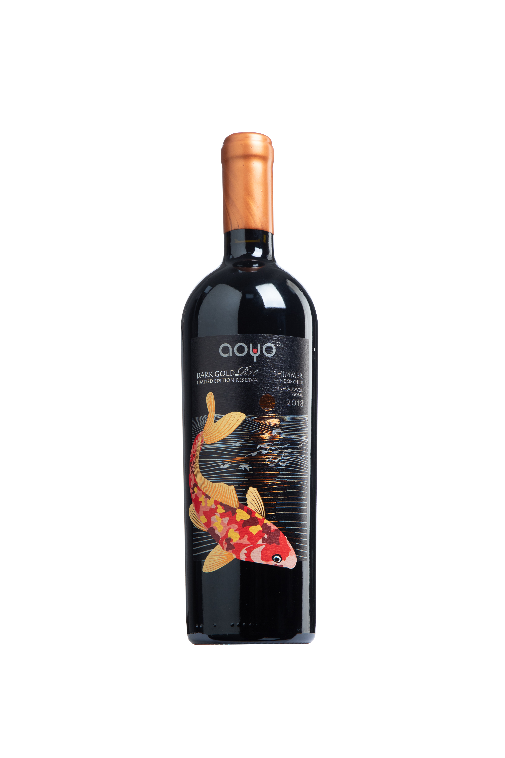 AOYO DARK GOLD R10 SHIMMER RED WINE 750ML